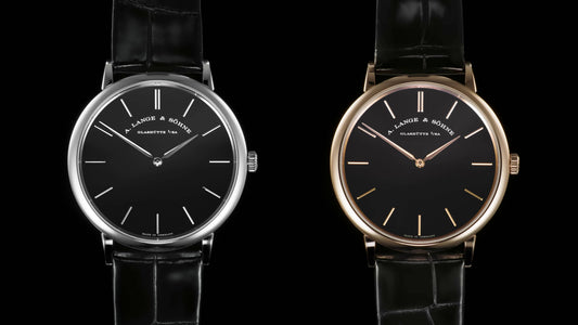 A. Lange & Söhne Just Dropped Stunning Onyx Dial Saxonia Thin Watches