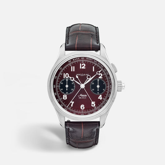 Hands-On: Montblanc 1858 Split-Second Chronograph LE "Burgundy" - ROTELUX