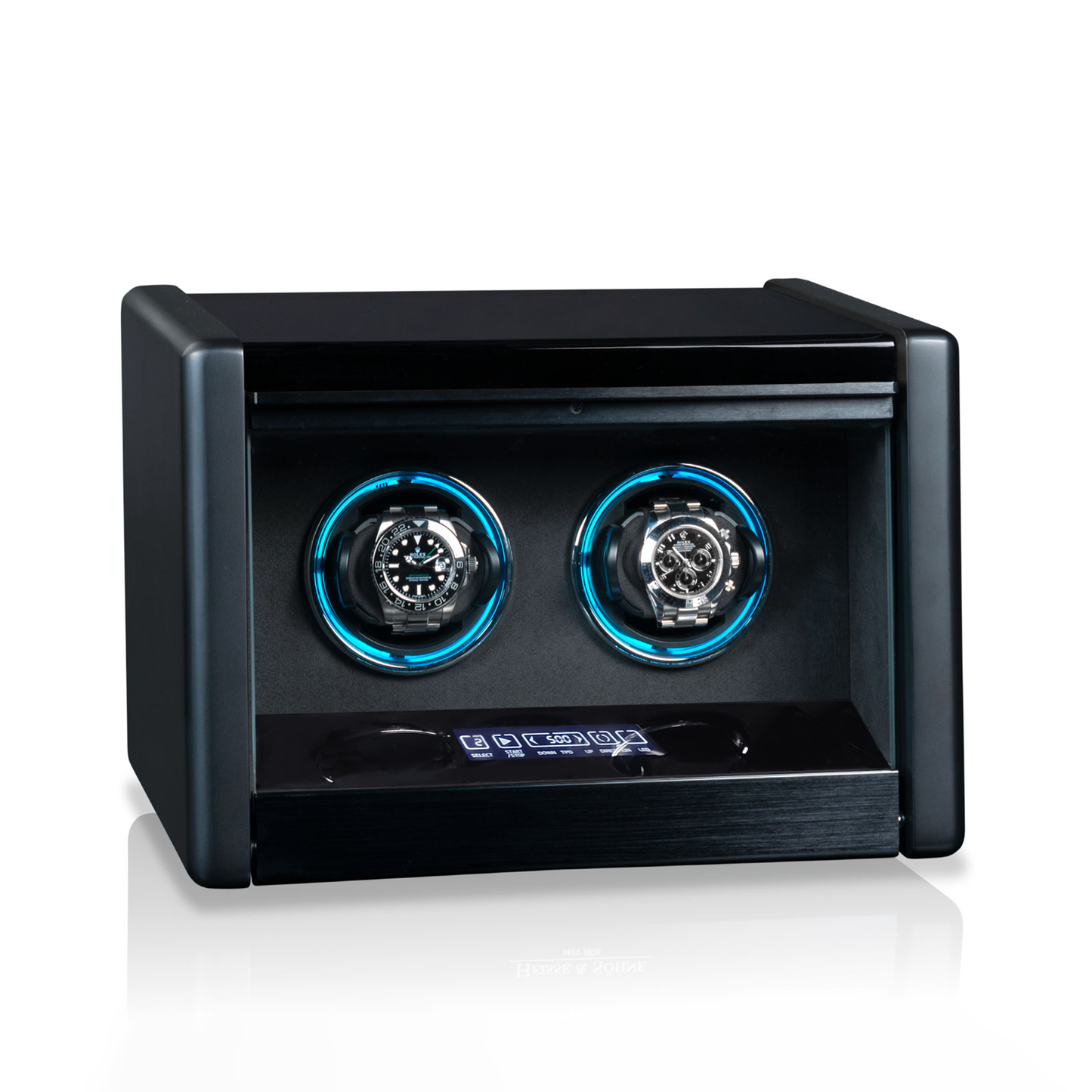 Rotelux Zenirra 2-watch automatic winder, front-facing