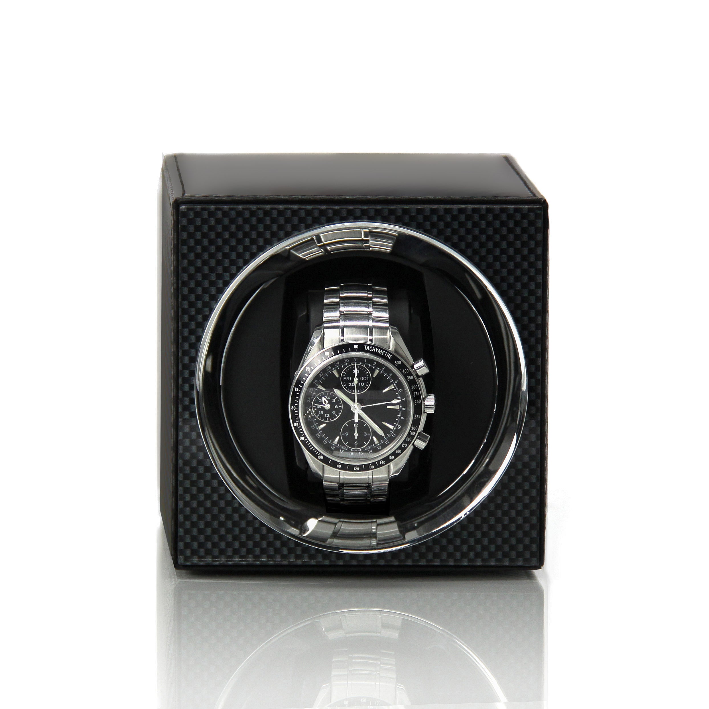Watch Ruter ROTELUX watch box automatic winder | Carbon Fiber Pattern Finish